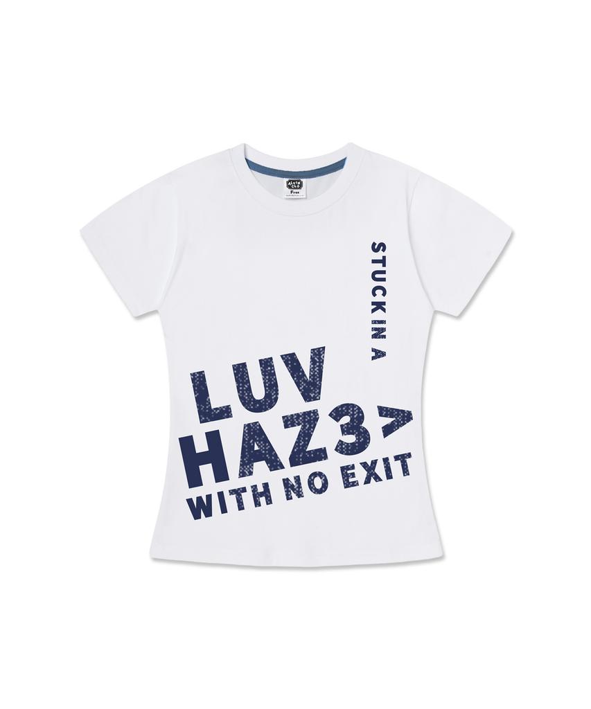 ALVINCLO [Women] No Exit Semi-Crop Short Sleeve T-Shirt Ast3704 (4 Colors)