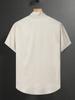 Abbigliamento Uomo Estate Manica Corta Stile Etnico Collo alla Coreana Camicia Casual Top