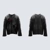 Distressed Oversized Long Sleeve T-Shirt With Raw Edge Holes Dark Alternative Streetwear Base Layer