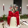 Hello  New Year Acrylic Cake Decoration Golden Red Cake Topper Decor