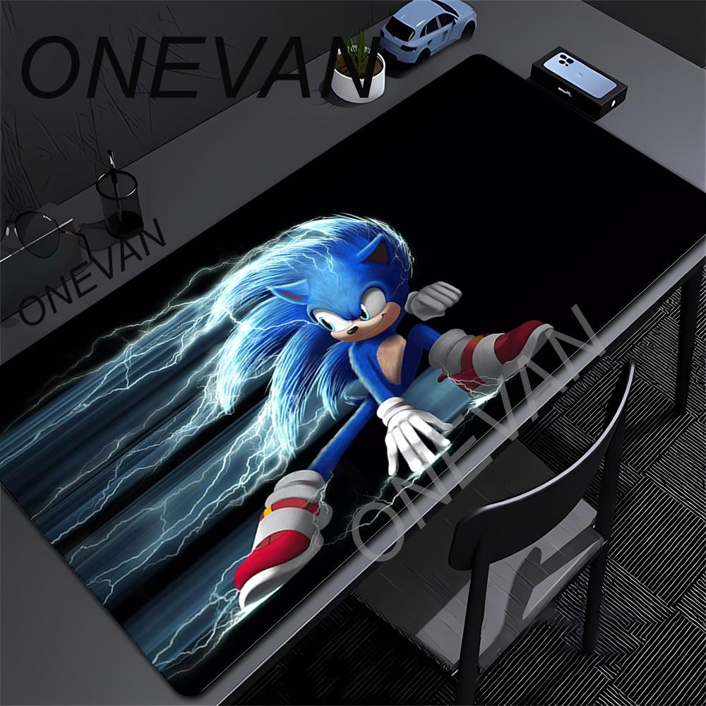 XXL Desk Mat Anime Sonic The Hedgehog Mouse Mat With Pad Gaming Accessories Prime Gaming Keyboard Pad Padding Mat