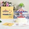 1Pcs 3D Pop-Up Cards Birthday Card for Girl Kids Wife Husband Birthday Cake Greeting Card Postcards Gifts Card with Envelope Stickers