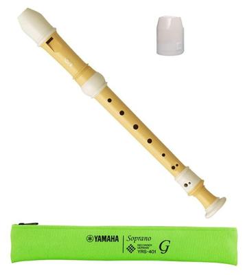 Yamaha Resin Soprano German with Antibacterial Cap Set YRS-401 Biomass-Derived Recorder, Style,