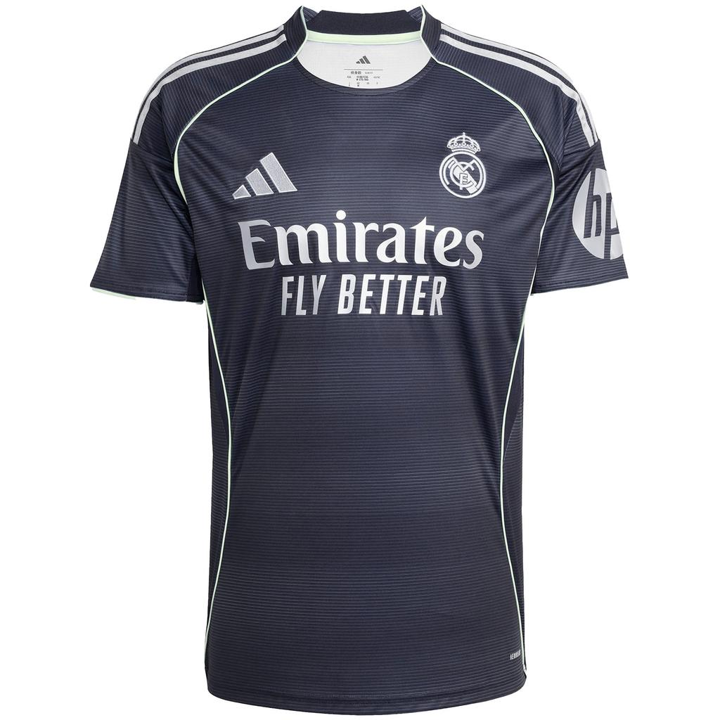 Adidas Real Madrid 25/26 Fan Edition Away Casual Round Neck Slim Short Sleeve Football Jersey Men's