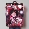 Anime Girl With Mask and Gun Poster Customized Wall Art Vintage Metal Signs Retro Tin Plaque for Man Cave Office Decor House