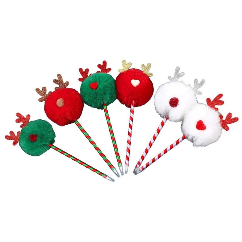 

6Pcs Christmas Themed Ballpoint Pen Funny Christmas Writing Pen for Boy Girl Student Class Reward, Stocking Fillers 1