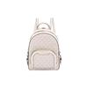 Jaycee Klassischer Monogramm Reißverschluss PVC Rucksack Mini Damenrucksack Hellcreme 35T2G8TB1B-LT-CRM-MULTI