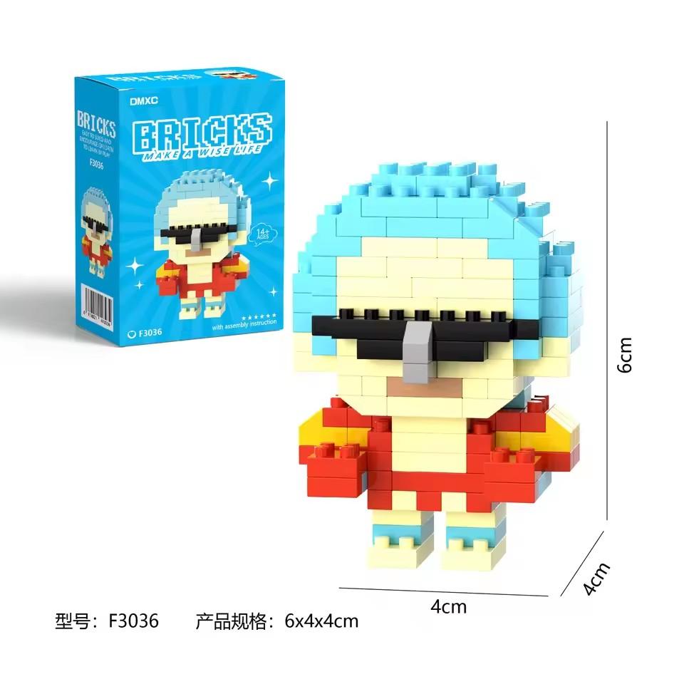 One Piece Building Block Set, Luffy and Zoro Figures, Anime Action Figures, Nami and Usopp Toys, Children's Toy Gifts