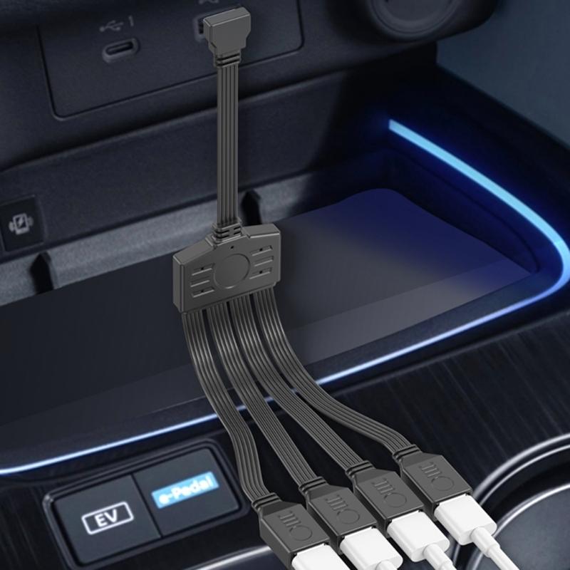 USB C To 4 USB2.0 Splitter Cable For Charging And Data Transfer Compatibles Laptops Tablets And Gaming Consoles