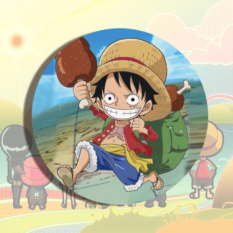 Badge Anime Japanese Cartoon Pin Metal Enamel Brooch Cosplay Accessories Luffy Zoro Nami Chopper Sanji Collection