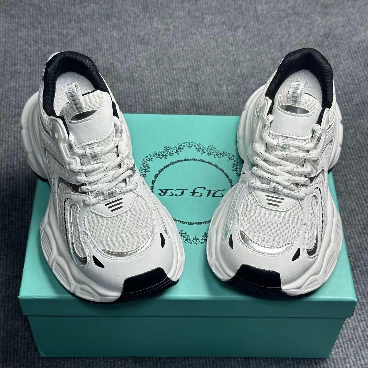 Высококачественные модные летние папины кроссовки, новая модель, увеличивающие рост, легкие спортивные папины кроссовки 35 белый