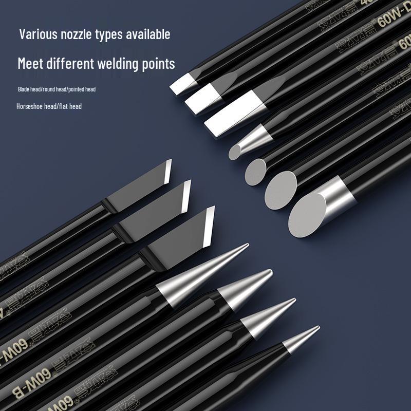 Electronic Welding 30W/40W/60W Pointed & Horseshoe Black Diamond Soldering Iron Tip