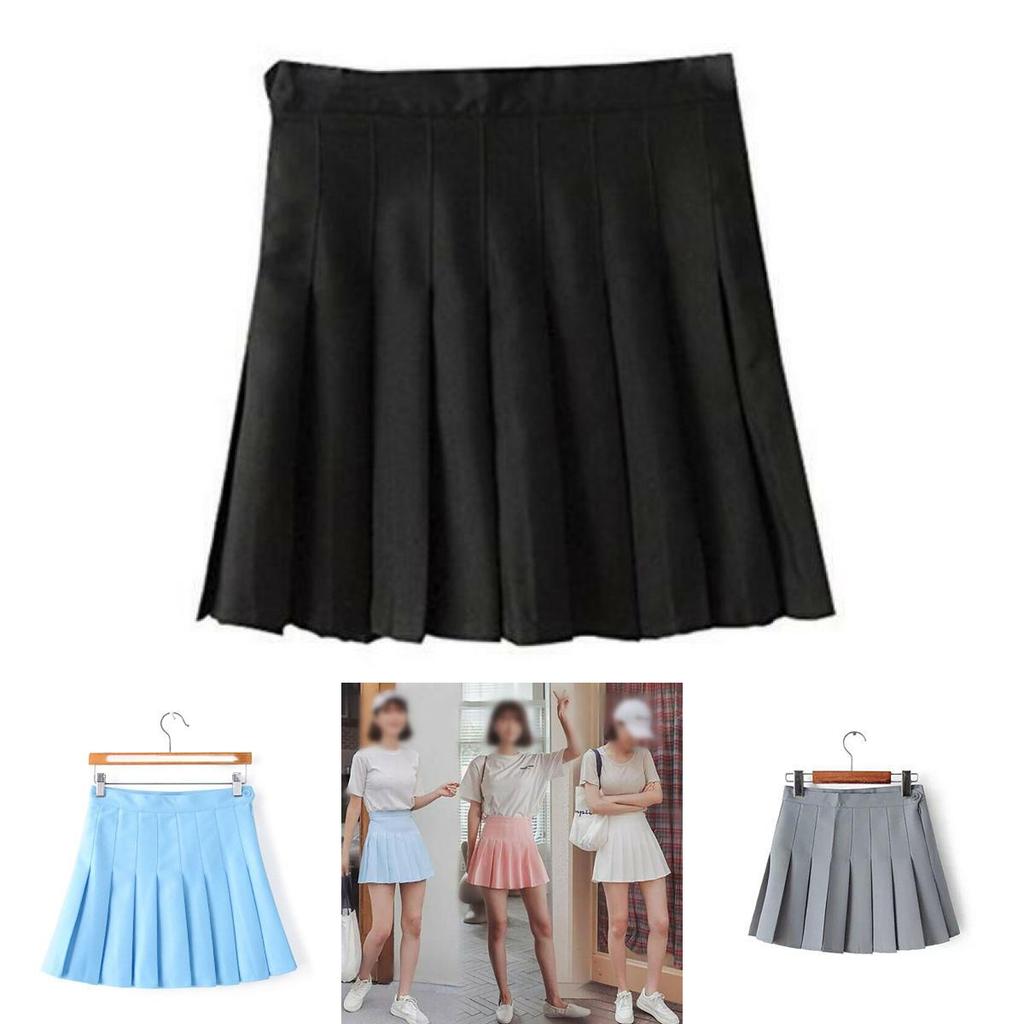 Versatile Women's Girls Slim High Waist Pleated Tennis Skirt Perfect For Skating And Dancing