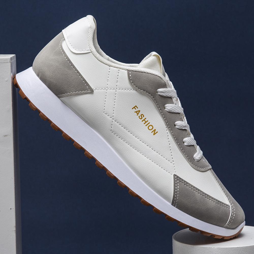 

[Source Factory] Men s Shoes 2025 Spring New Casual Shoes Forrest Gump Soft Sole Soft Surface Breathable Leather Surface Sports Shoes 44 білий