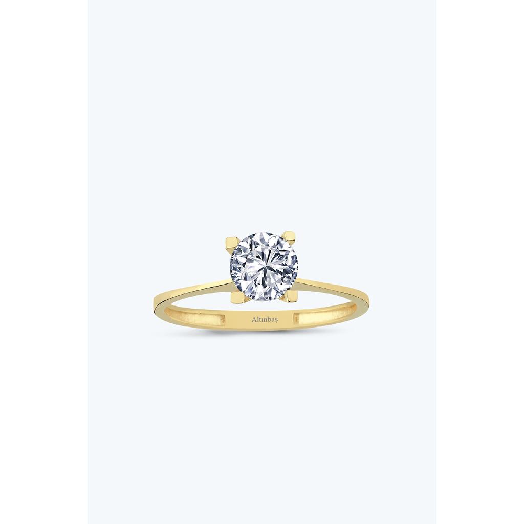 Zlatý prsten solitaire