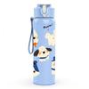 1pz Gruppo Cucciolo Animale Cartone Animato Stampa 750ml Colore Plastica Sportiva Borraccia Anti-perdita Coperchio a Flip con Cannuccia Adatta per Sport Ufficio Uso Domestico