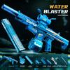 MK9 Electric Water Gun Automatic Water Shooting Toy Retractable Stock and Recoil for Kids Summer Outdoor Activities