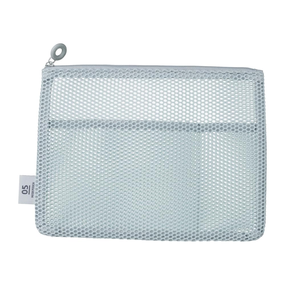 Flat Pouch, A5, Mesh Collection, Marks Sesame, MSH-PO11-GY