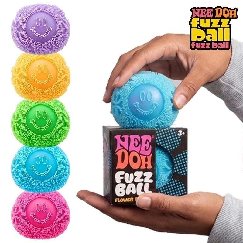 Needoh Fuzzy Spiky Fuzz Squishy Squeeze Ball Complete Set Anti Maltose Stress Anxiety Relief Vent Decompression Sensory Play Toy