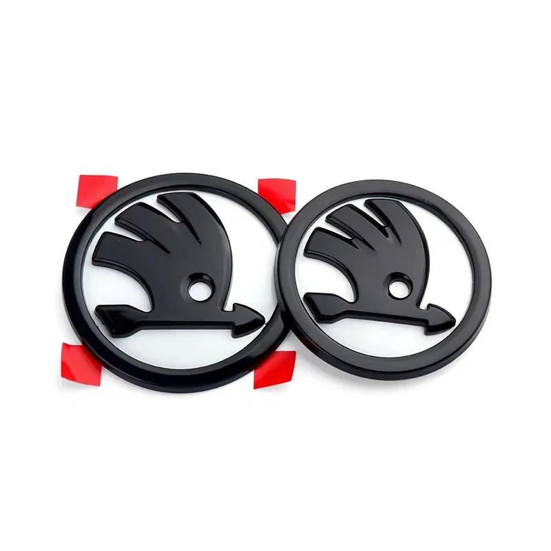 

Car Sticker 2026 Hot Car Emblem Badge Front Hood Trunk Sticker Decoration For Skoda Octavia Rapid Kodiaq Karoq Enyaq RS Yeti Sca