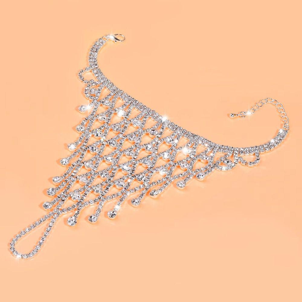 Elegant Rhinestone Bracelet Creative Finger Bangle Bracelet Beach Party