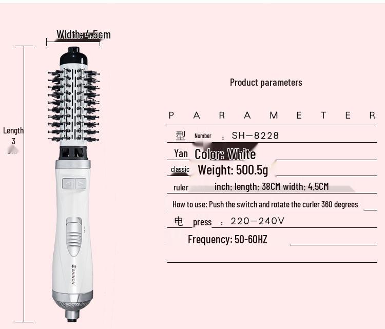 Cepillo Eléctrico Rizador Automático de Alta Potencia: Ajustes de Frío y Calor para Uso Doméstico
