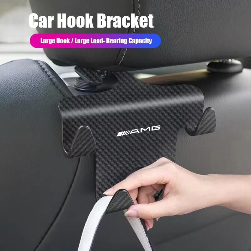 1pc Car Interior Seat Back Hooks Double Hook Storage Accessories For Mercedes Benz AMG A B C E G CLA W211 W203 W204 W210 W124 BA3