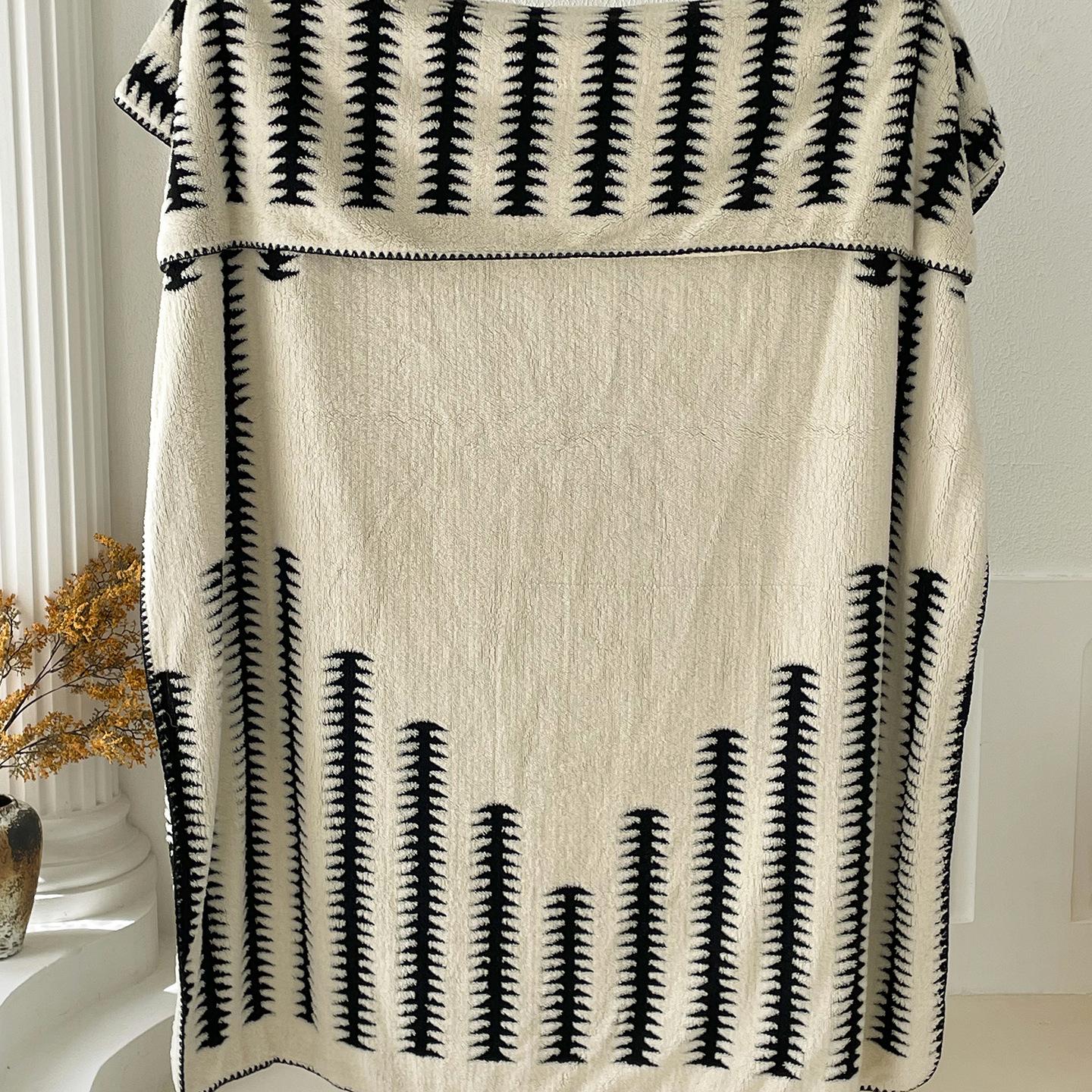 

1pcs/set Double Sided Printed Velvet Blanket Polyester Flannel Reversible Lightweight for Office Nap Travel Sofa Cover 100x150cm