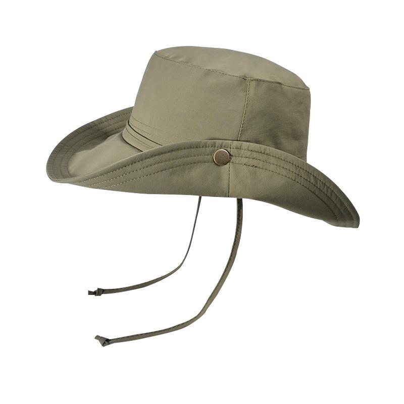 New Spring Summer Women Bucket Hat Waterproof Foldable Large Brim Sun Hat Hangable Outdoor Mountain Camping UV Protection Basin Cap