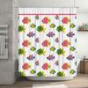 Colorful Fishes Shower Curtain Pattern Printed Fabric Waterproof Bath Mat Decor Home Decoration Available In Various Sizes For K