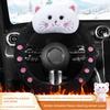 Winter Three-Dimensional Cartoon Cat Cute and Stain-Resistant Breathable Sweat-Absorbent Non-Slip Car Steering Wheel Cover Breathable Handlebar Cover