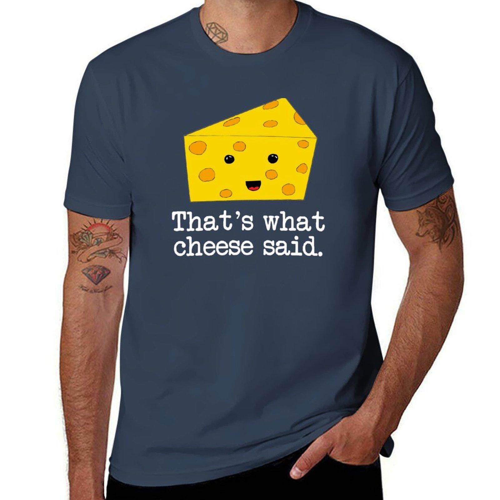 Thats What Cheese Said Tshirt Art Pattern Printed Casual Top S