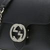 Gucci Double G Buckle Chain Litchi Grain Leather Messenger Accordion Shoulder Crossbody Mini Bag Women bags Black 607720-CAO0G-1000