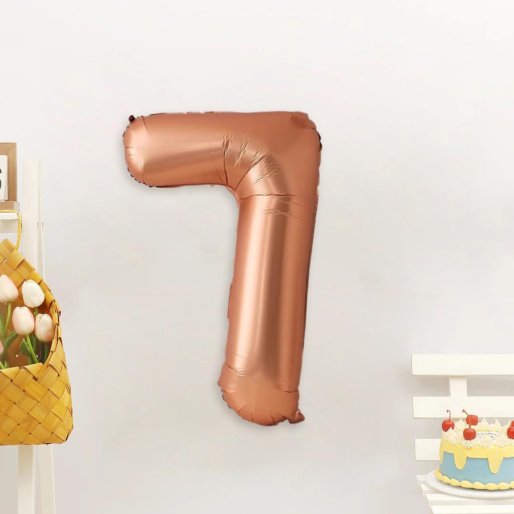 40-Inch Retro Orange Digital Aluminum Film Balloon, Baby Children'S Birthday Party Classroom Decoration Wedding Celebration Decoration