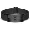 National Flag, Stars and Stripes, Cross-shaped Military Badge, Wristband, Stainless Steel, Fashionable, Nylon