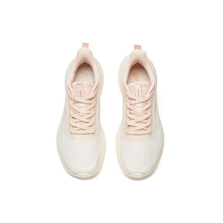 Anta Hydrogen Technology Shock Absorption Breathable Lightweight Durable Low-Top Running Shoes Women Sneakers White Pink 122235570S-3