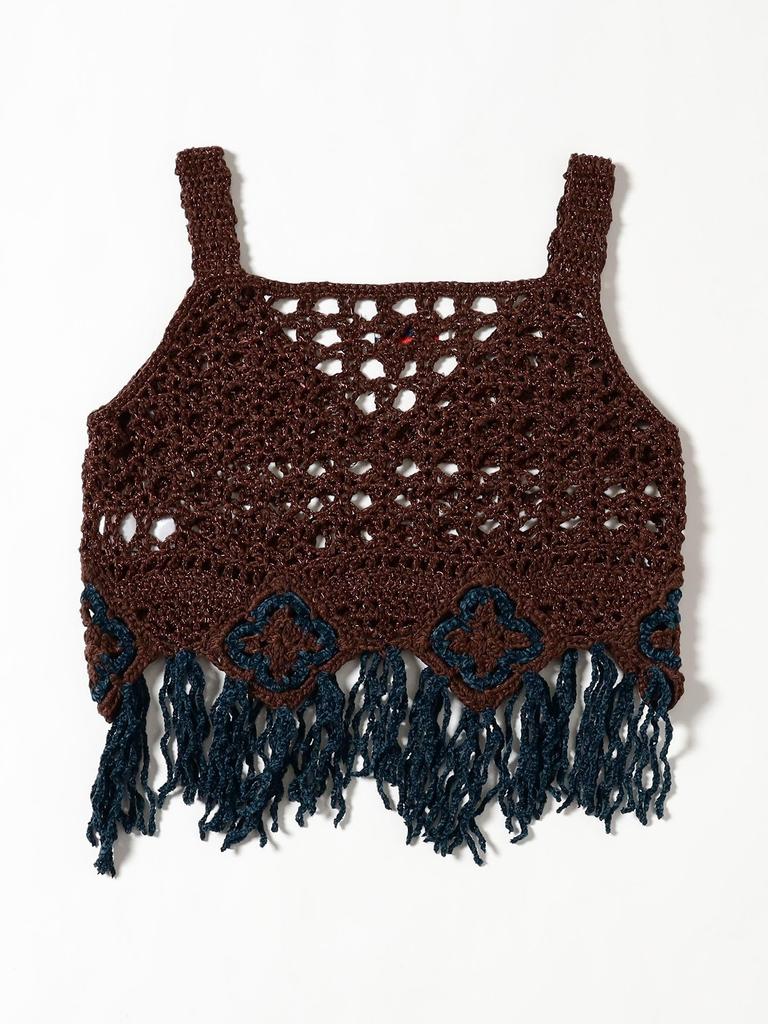 BEAMS Life Store by BEAMS S/S Knit Vest LOGAN Knitting Mills Mole Paper Bustier Women's Brown One Size