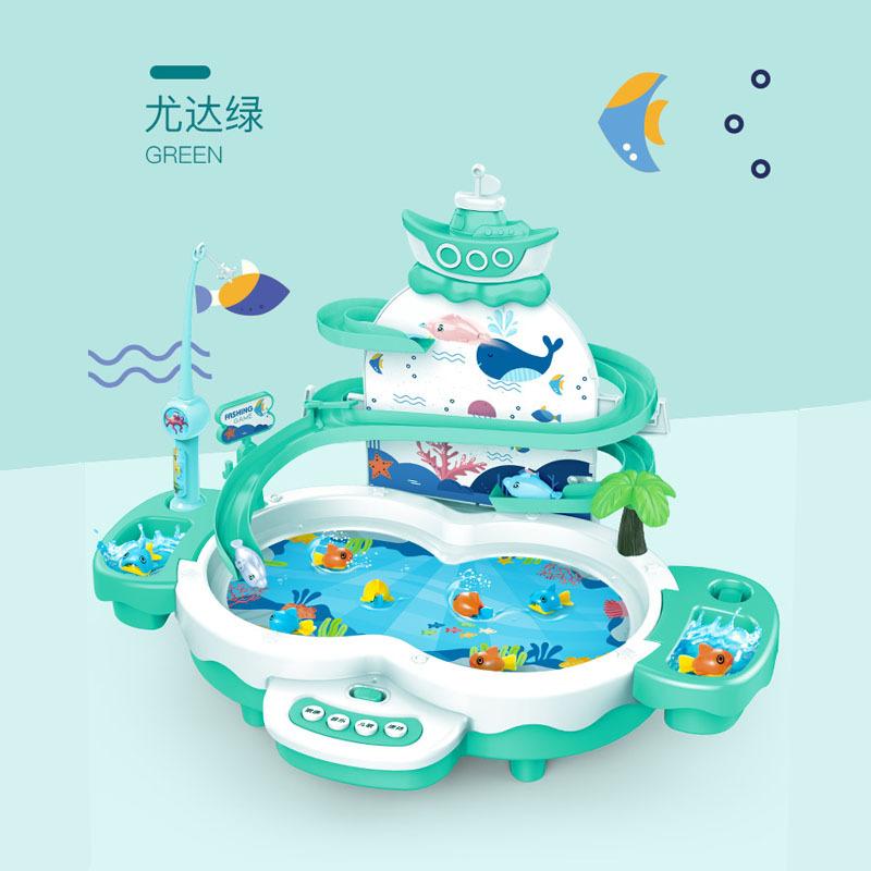 

Детская магнитная перерабатываемая трасса Дяоюйтай, электрическая игра в рыбалку, набор развивающих игрушек