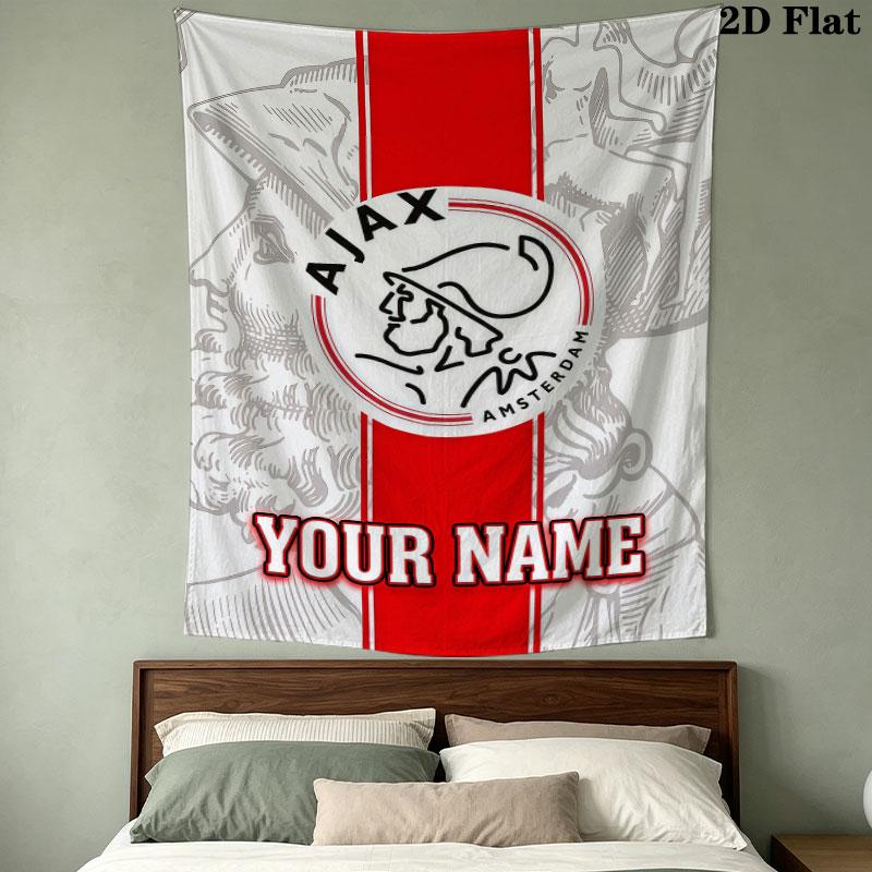Afc Ajax Wall Hanging Printed Fabric Blanket Decorative Tapestries for Bedroom Living Room Home Decor