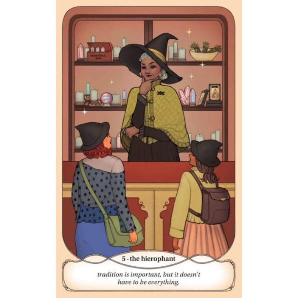 Baraja de Tarot Cozy Witch, 78 Uds., cartas de Tarot diarias, tamaño de bolsillo 10,3*6cm