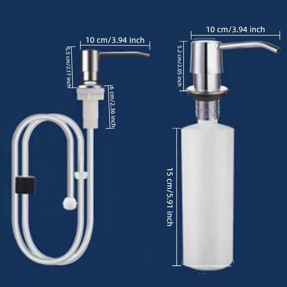 304 Stainless Steel Detergent Dispenser Hand Pressure Liquid Dispenser Kitchen Hardware
