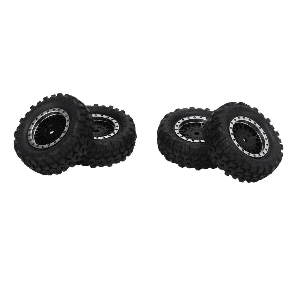 4PCS RC Car Wheels Mesh Wheels and Tires Set for Xiaomi Jimny XMYKC01CM 1 16 Remote Control Cars Black