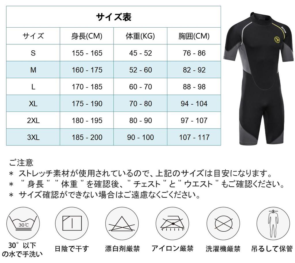 Neopren Kurzarm Frühjahrs-Neoprenanzug mit Rückenreißverschluss für und Größe Small Herren 1,5mm Surfen, SUP, Bodyboarding, Tauchen, Angeln, Schnorcheln,