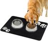 Dog Bowl Mat 40x60 Cm Black Anti-Slip