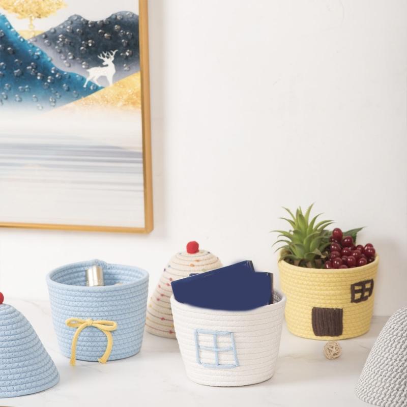 Multipurpose Woven Storage Basket for Home Decoration Organizers Container Ideal for Organizing Clothes Toy and More