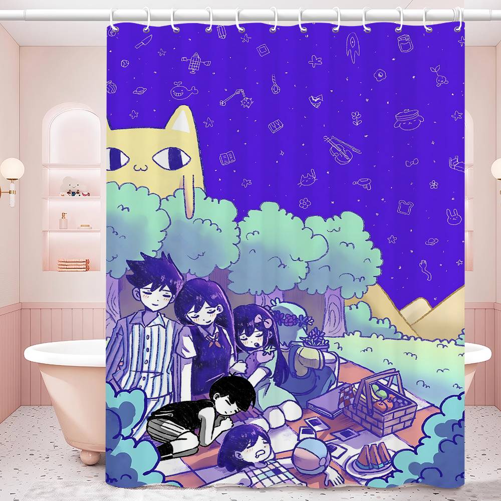 Classic Hot Horror Video Game Omori Shower Curtain, Bathroom Decorative Shower Curtain, Waterproof Shower Curtain With Hooks