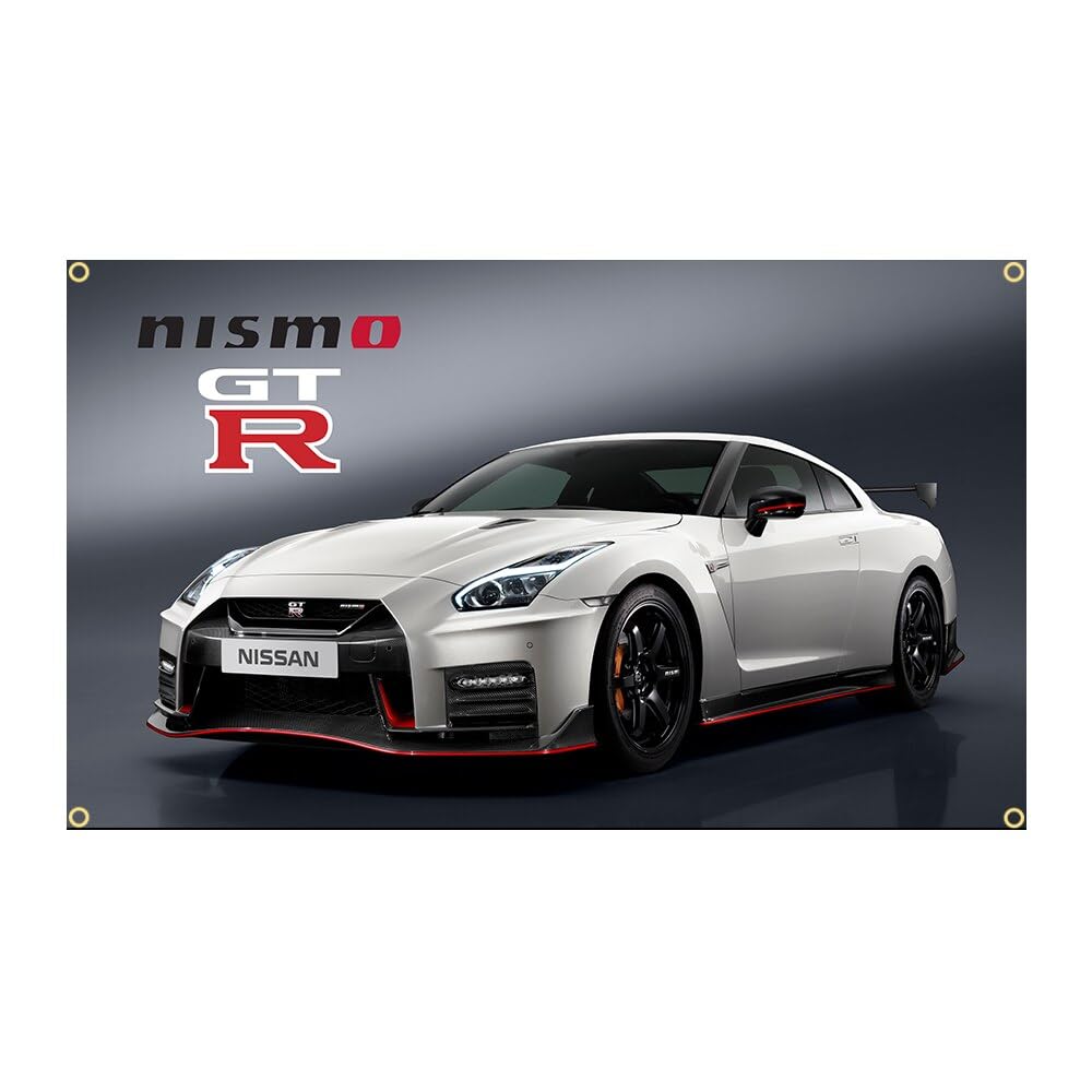 

GT-R NISMO Photo Extra Large Flag/Banner (approx. 150cm x 90cm) - Perfect for decorating your room or garage! American Goods & Car Racing