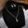 Drop Earrings Women Necklace Water Drop Earrings Dangle Earrings Bridal Wedding Jewelry Set
