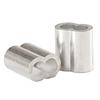 Wire Rope Ferrule M1 M1.2 M1.5 M2 M2.5 M3-M12 Aluminum Ferrules Clamps 8-Shape Double Hole Aluminum Casing Wire Rope Oval Clip