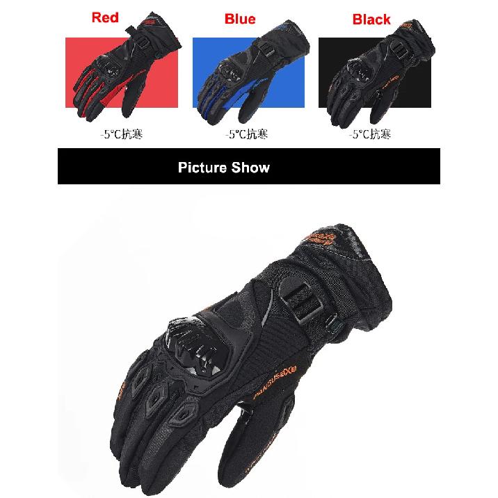 Motorcycle Gloves Men Waterproof Windproof Winter Warm Moto Biker Gloves Motorbike Riding Touch Screen Moto Protection Guantes
